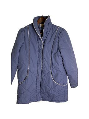 Windy weather winter blue 1980 jacket coat 14